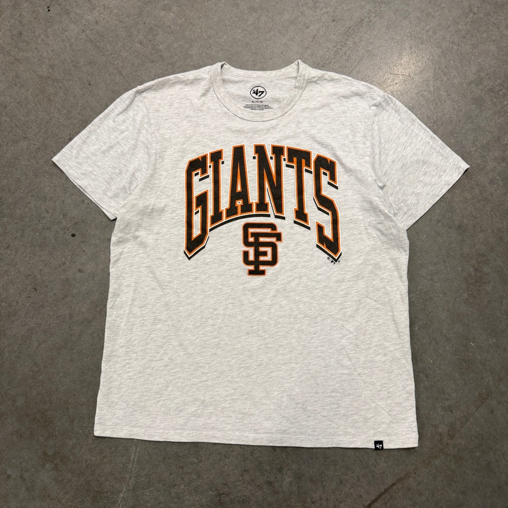 47 Brand San Francisco Giants‎ MLB Graphic T-Shirt Mens XL Gray SF Logo Tee